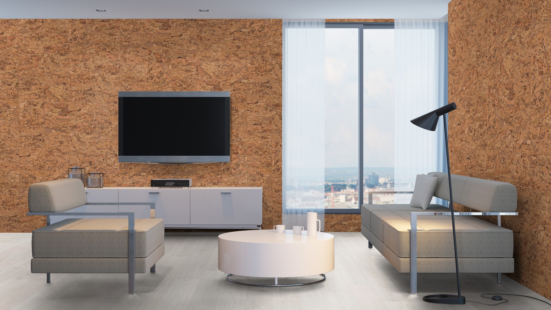 Korek ścienny Fiord Natural brązowy